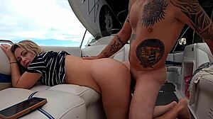 Real amateur couple enjoys outdoor orgasm on the lake
