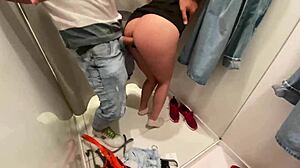 Amateur couple gets naughty in the changing room