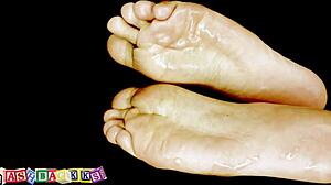 Feet Massage with Oily Nuru Play