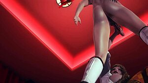 Hentai 3D desinibido: masturbação ermida e ménage à trois com ejaculação interna e recepção oral - pornô de videogame japonês e asiático baseado em mangá